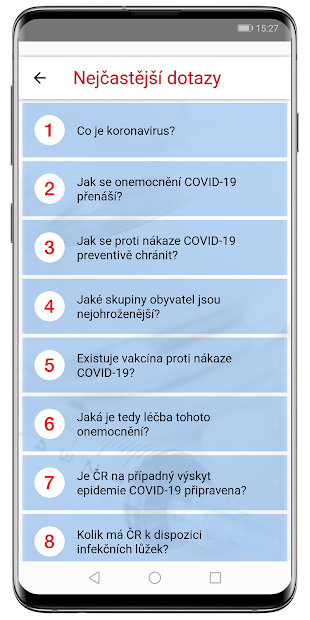 aplikace Koronavir COVID 19