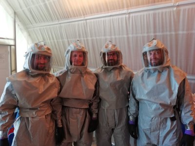 Biohazard tým ZZS JčK se školil v Státním ústavu jaderné, chemické a biologické ochrany 1