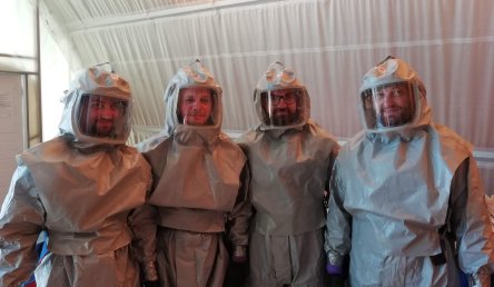 Biohazard tým ZZS JčK se školil v Státním ústavu jaderné, chemické a biologické ochrany