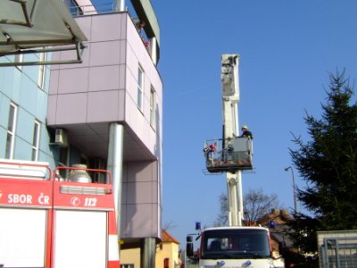 Požár a evakuace osob z objektu E.ON, České Budějovice, 30.3.2011 17