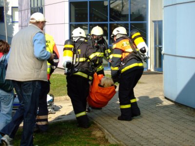 Požár a evakuace osob z objektu E.ON, České Budějovice, 30.3.2011 26