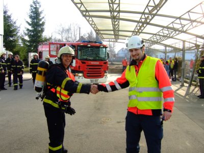 Požár a evakuace osob z objektu E.ON, České Budějovice, 30.3.2011 49