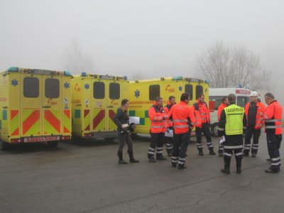 Gműnd - společné cvičení záchranných složek Dolního Rakouska a Zdravotnické záchranné služby JčK 2