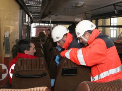 Gműnd - společné cvičení záchranných složek Dolního Rakouska a Zdravotnické záchranné služby JčK 6