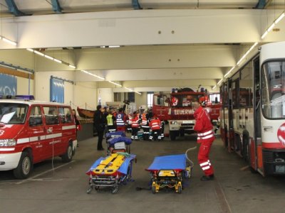 Gműnd - společné cvičení záchranných složek Dolního Rakouska a Zdravotnické záchranné služby JčK 7