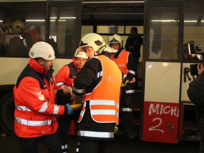 Gműnd - společné cvičení záchranných složek Dolního Rakouska a Zdravotnické záchranné služby JčK 11