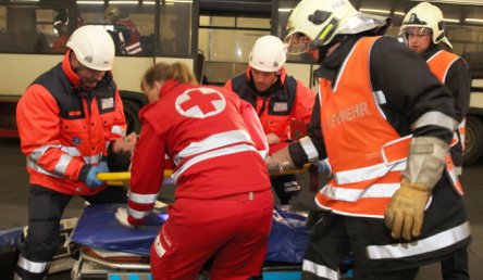 Gműnd - společné cvičení záchranných složek Dolního Rakouska a Zdravotnické záchranné služby JčK