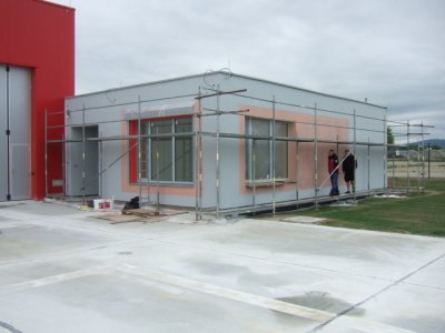 Stavba nové základny na letišti v Plané u ČB - Severní strana 35