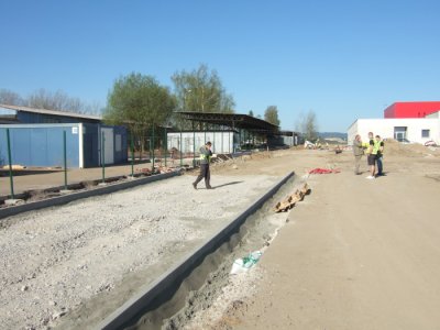 Stavba nové základny na letišti v Plané u ČB - Příjezdová komunikace 9