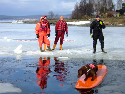 Výcvik LZ, vyzkoušení záchrany po proboření pod led, Lipno, 5.2.2011 27