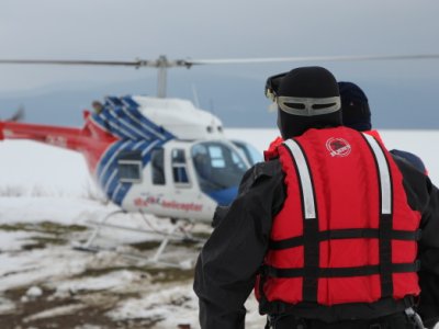 Dolní Vltavice, záchrana z ledu, 23.2.2012 22