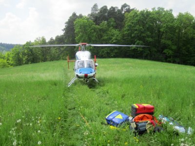 Zásah LZS na Orlíku s využitím podvěsu, 14.5.2015 12