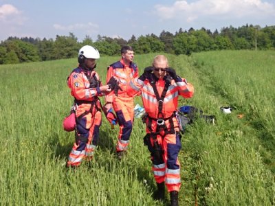 Zásah LZS na Orlíku s využitím podvěsu, 14.5.2015 13