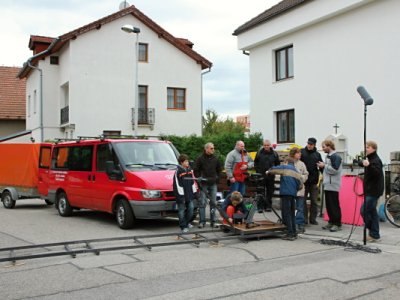 Dětský filmový štáb.