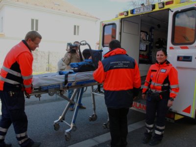 simulace transportu nalezeného dítěte