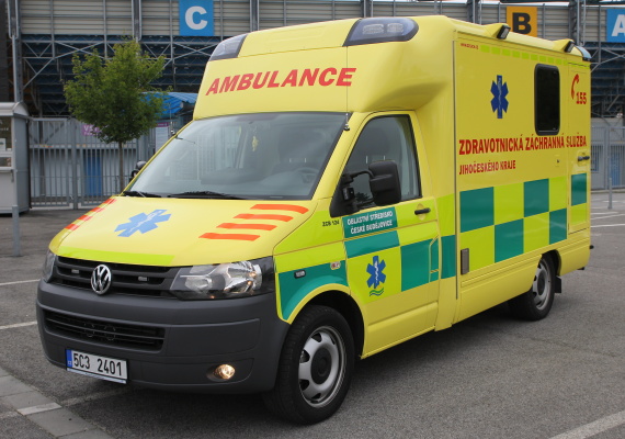 Sanitní vůz  VW T5, zdravotnická zástavba ZZS JčK