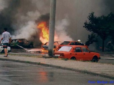 Pád stíhaček Mig 21 na sídliště Vltava v Č. Budějovicích, 8.6.1998 31