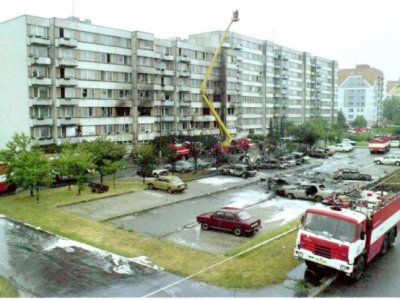 Pád stíhaček Mig 21 na sídliště Vltava v Č. Budějovicích, 8.6.1998 35