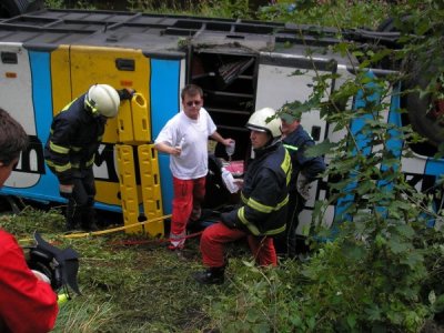 Dopravní nehoda autobusu u Rožumberku, 3.8.2007 3