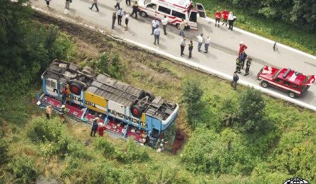 Dopravní nehoda autobusu u Rožumberku, 3.8.2007