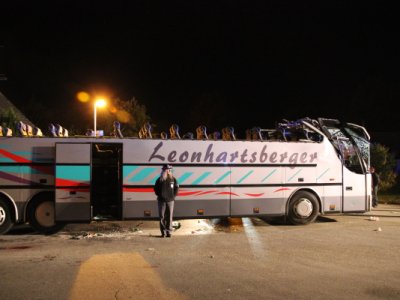 Havarovaný autobus