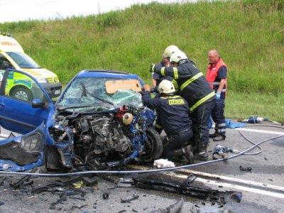 Dopravní nehoda tří osobních vozů - Protivín, 10.7.2012 6