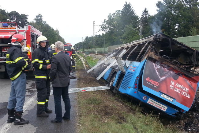 10.9.2014- Planá nad Lužnicí, nehoda autobusu