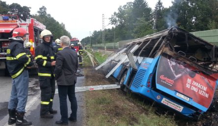 10.9.2014- Planá nad Lužnicí, nehoda autobusu